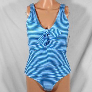 Outdoor Oasis Women's Striped One Piece Swimsuit-Medium-New with Tags